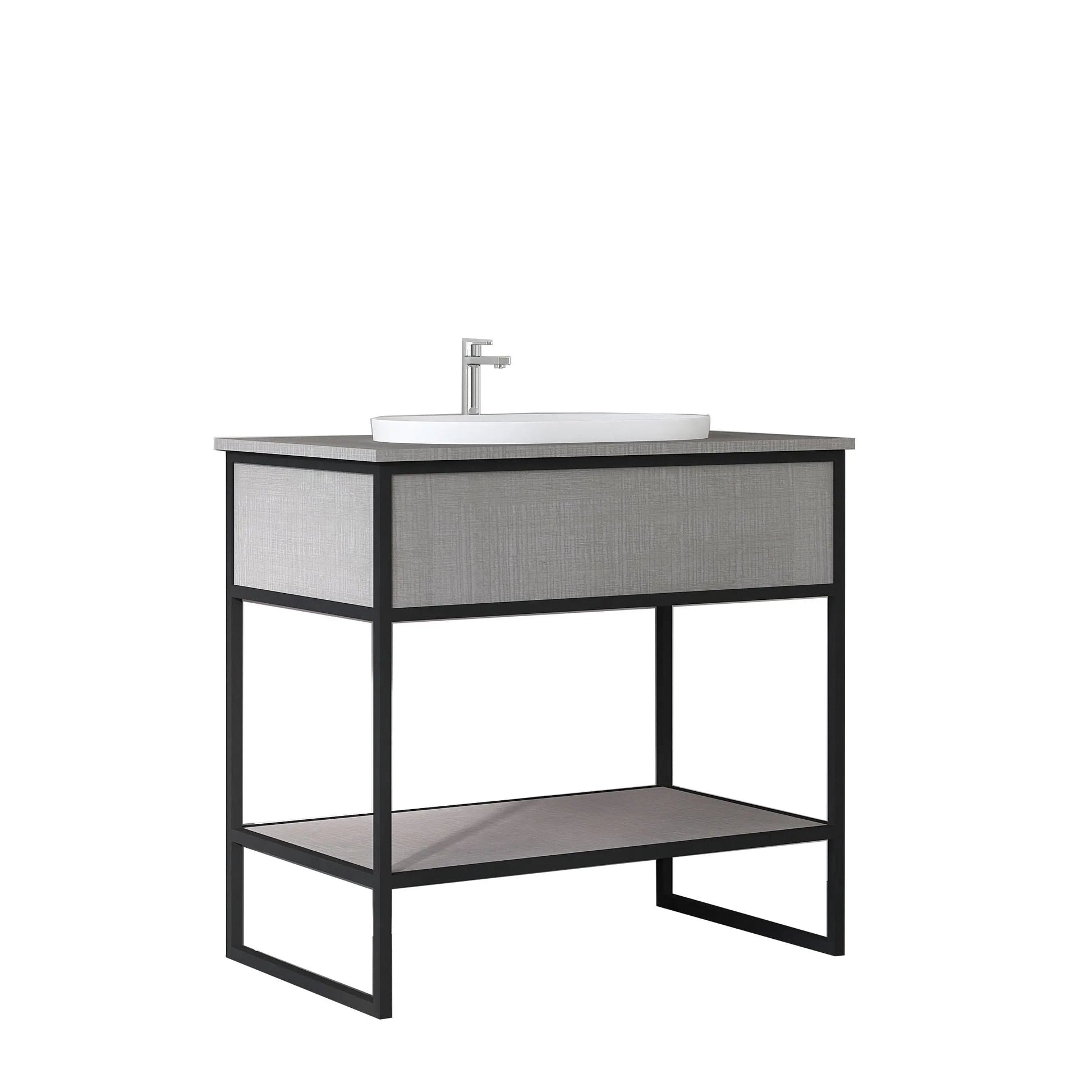 DIO 900mm Vanity Cabinet for Insert Basin - Nero Matt mercioaustralia