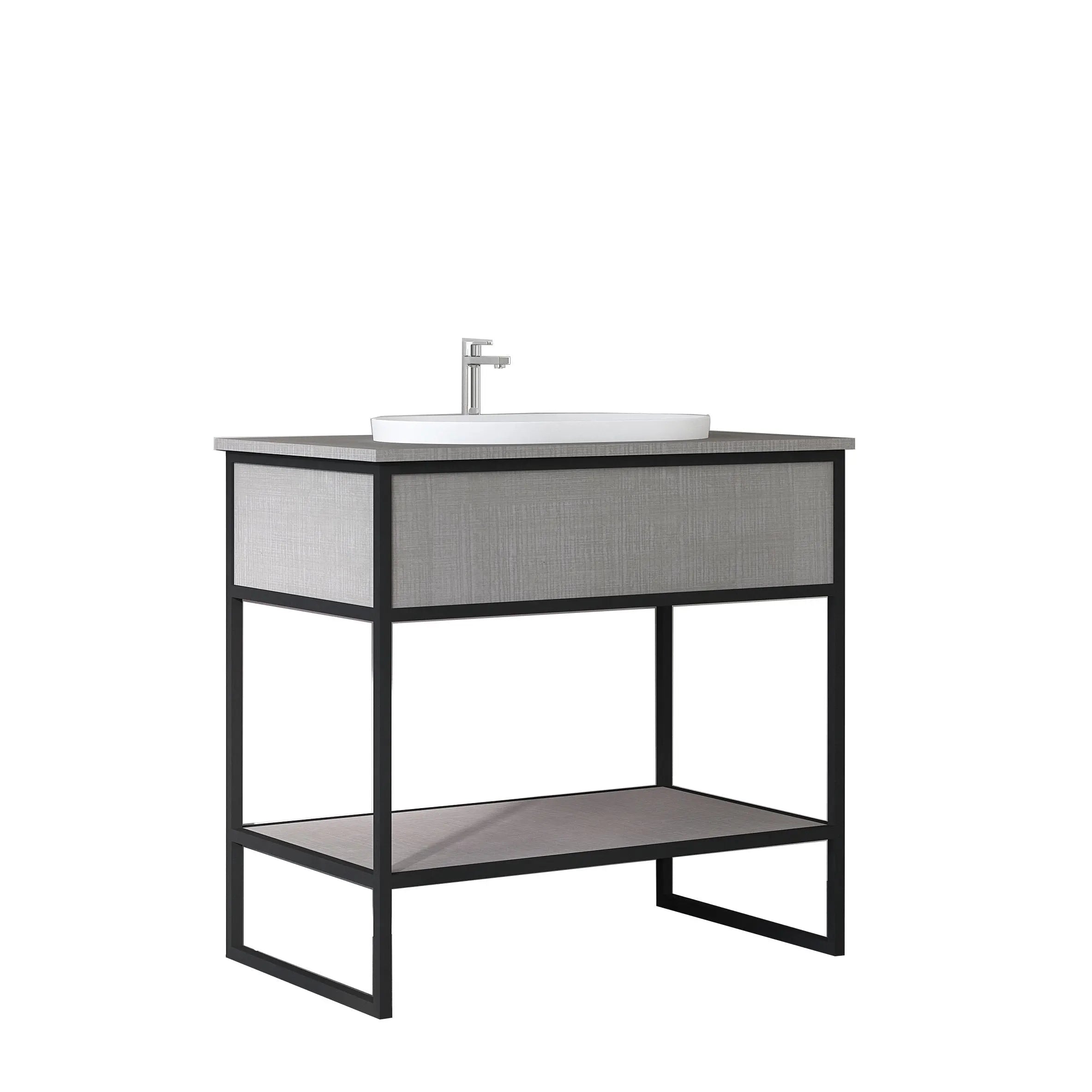 DIO 900mm Vanity Cabinet for Insert Basin - Nero Matt mercioaustralia