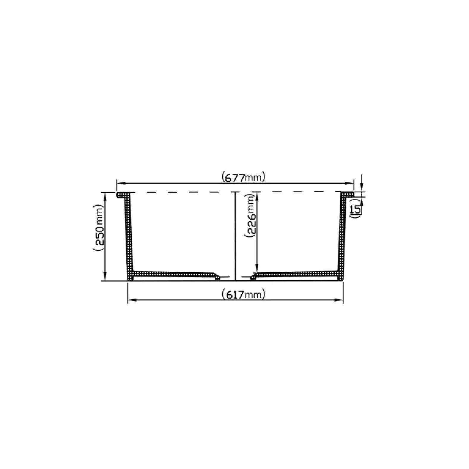 Gloss White Camden Fireclay Kitchen Sink Single Bowl 677*470*254mm Poseidonbk