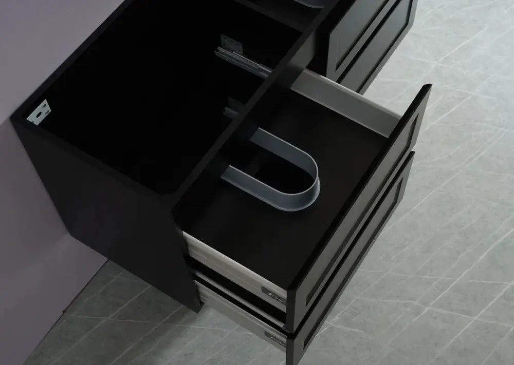 Fremantle PVC Wall Hung Cabinet Vanity 1200mm (Matte Black) (Single/Double Bowl) Poseidon
