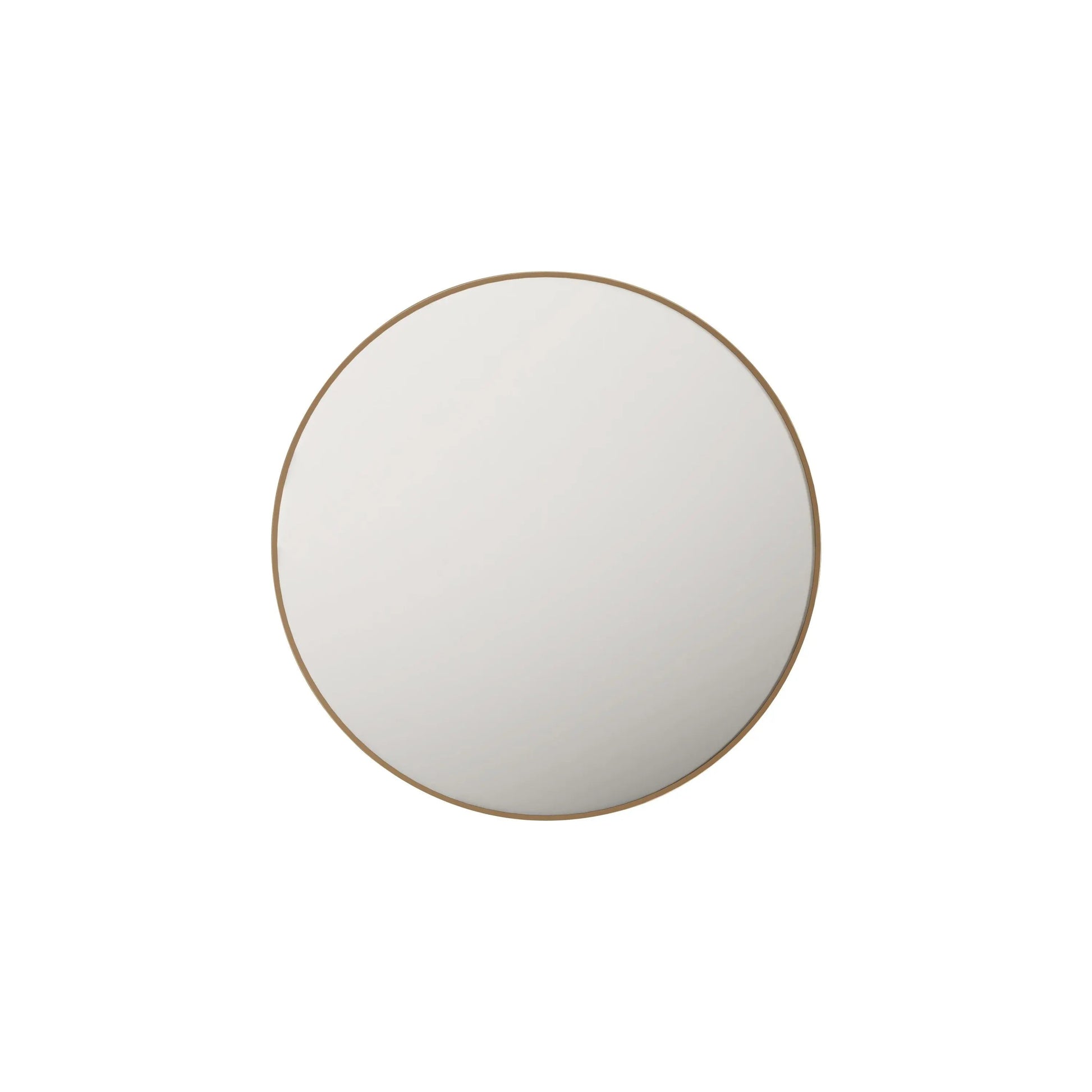 Aluminum Framed 750mm Round Mirror - Brushed Gold mercioaustralia