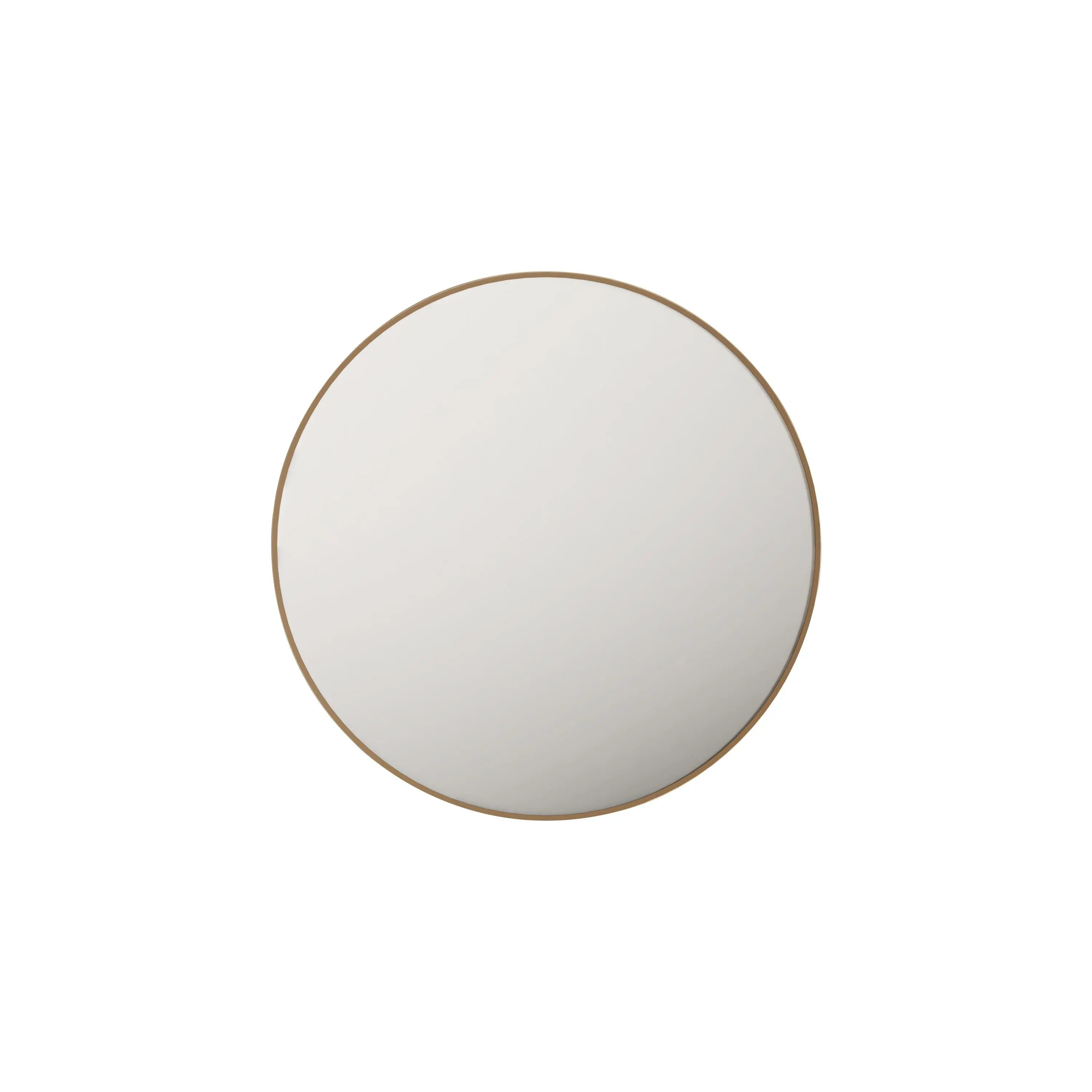 Aluminum Framed 750mm Round Mirror - Brushed Gold mercioaustralia