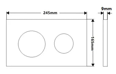 R&T In Wall Black Push Plate Poseidonbk
