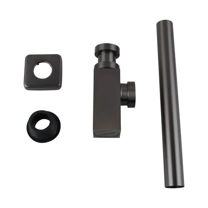 Gunmetal Grey Basin Bottle Trap 32mm Solid Brass Aquaperla