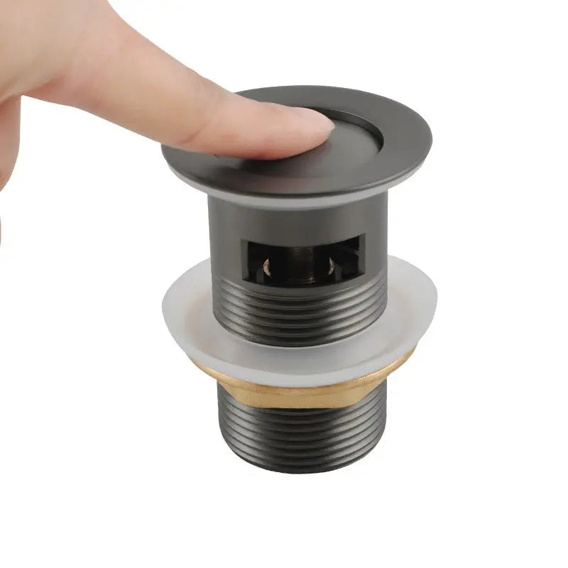 32mm Gun Metal Pop Up Waste Overflow Aquaperla