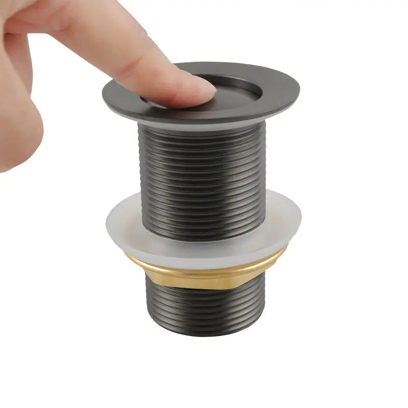 32mm Gun Metal Pop Up Waste Non Overflow Aquaperla