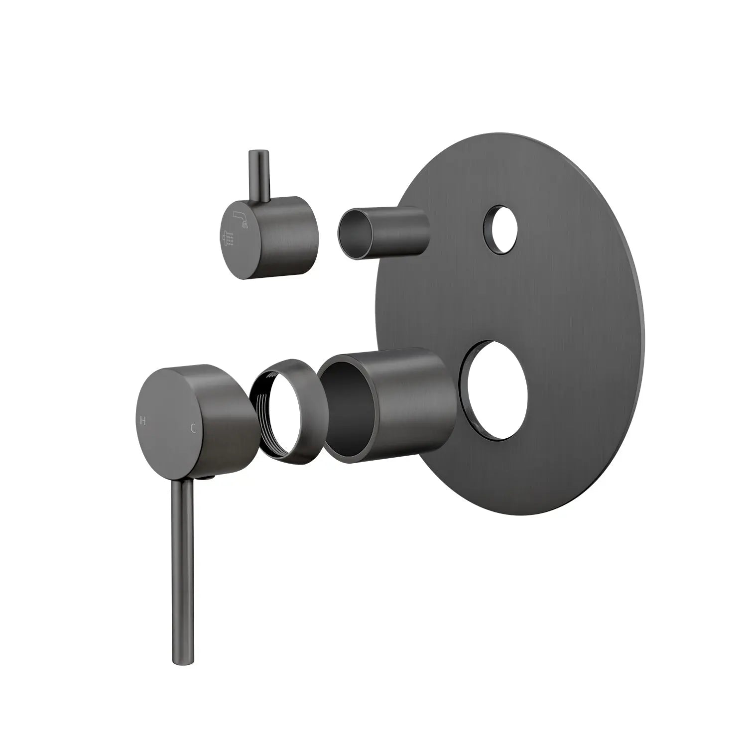 LUCID PIN - Gunmetal Diverter Mixer Aquaperla