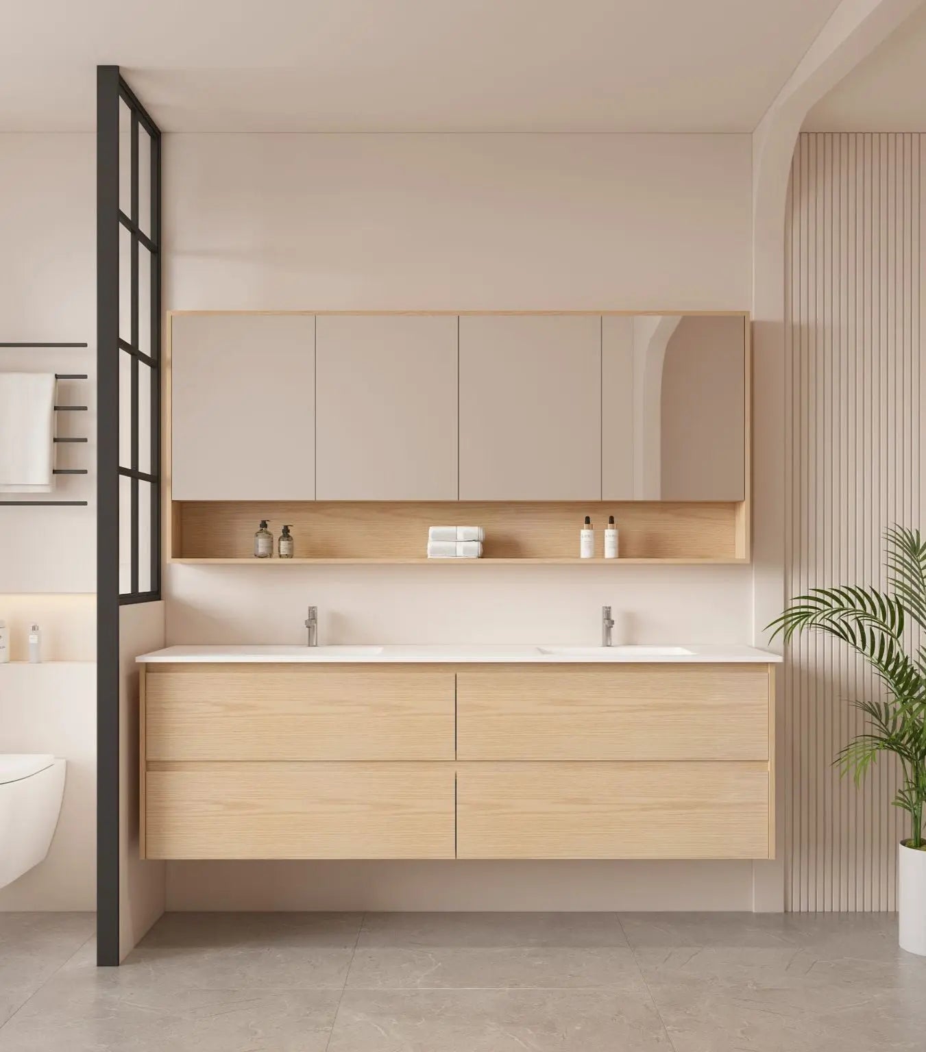 HERA 1800mm Wall-Hung Vanity - Tas Oak mercioaustralia