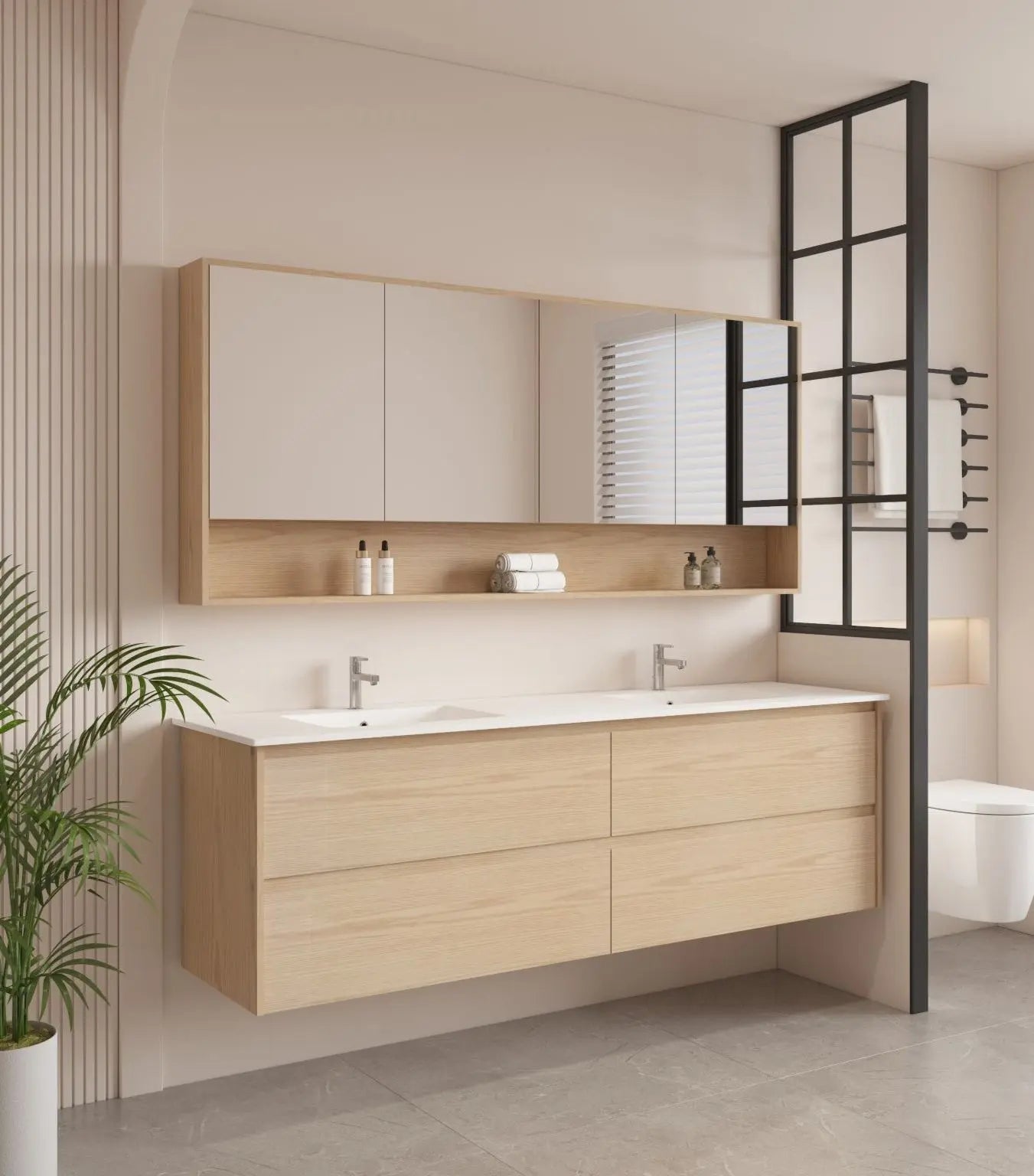 HERA 1800mm Wall-Hung Vanity - Tas Oak mercioaustralia
