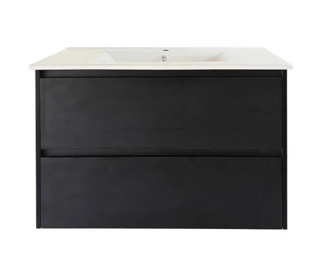 HERA 900mm Wall-Hung Vanity - Black Oak mercioaustralia