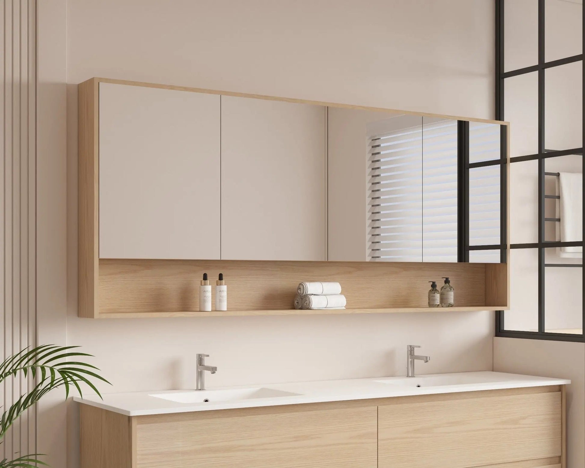 HERA 1800mm Shaving Cabinet - Tas Oak mercioaustralia