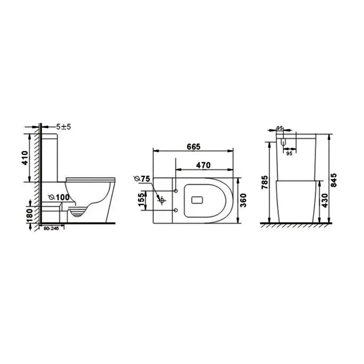 Bagno D'Oro Iris Rimless Toilet Suite Bagno D'Oro