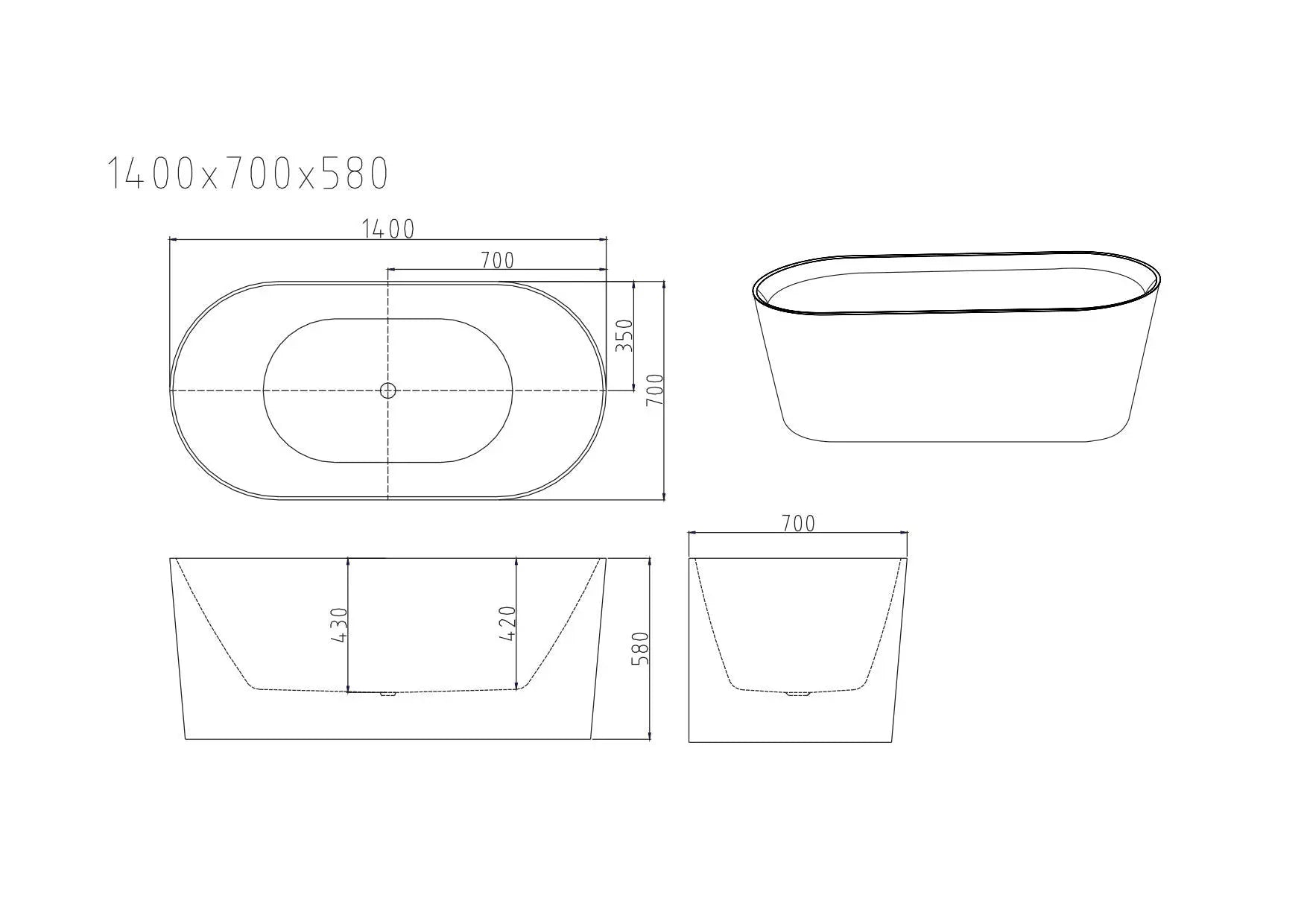 ISEO Freestanding Bathtub - Gloss White mercioaustralia