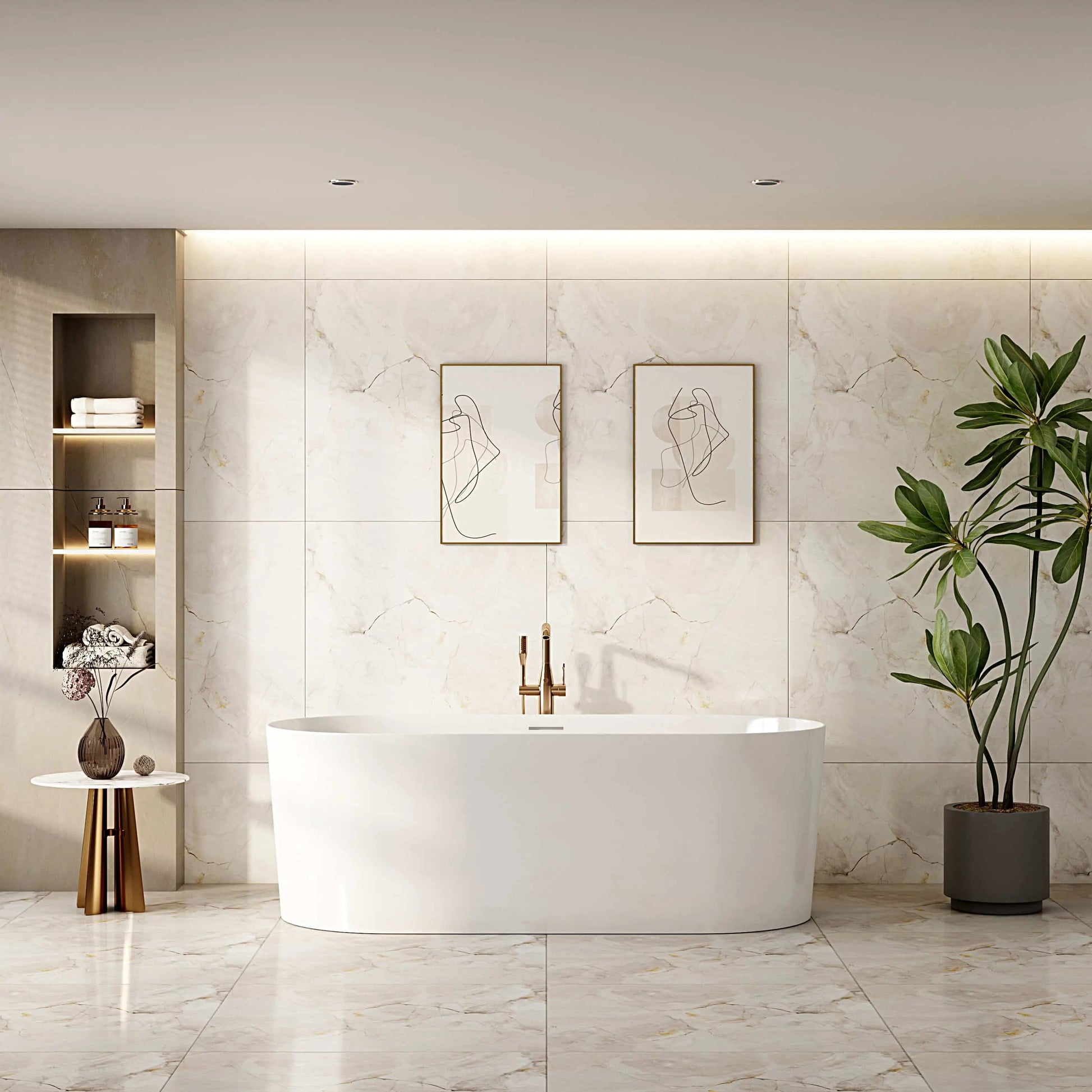 ISEO Freestanding Bathtub - Gloss White mercioaustralia