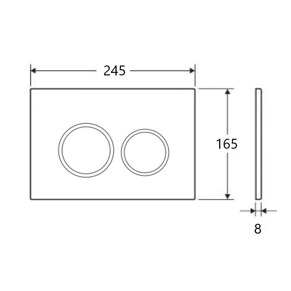 Mercio R&T Round Flush Plate - Black mercioaustralia
