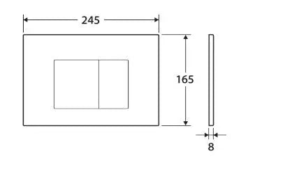 Mercio R&T Square Flush Plate - Chrome mercioaustralia