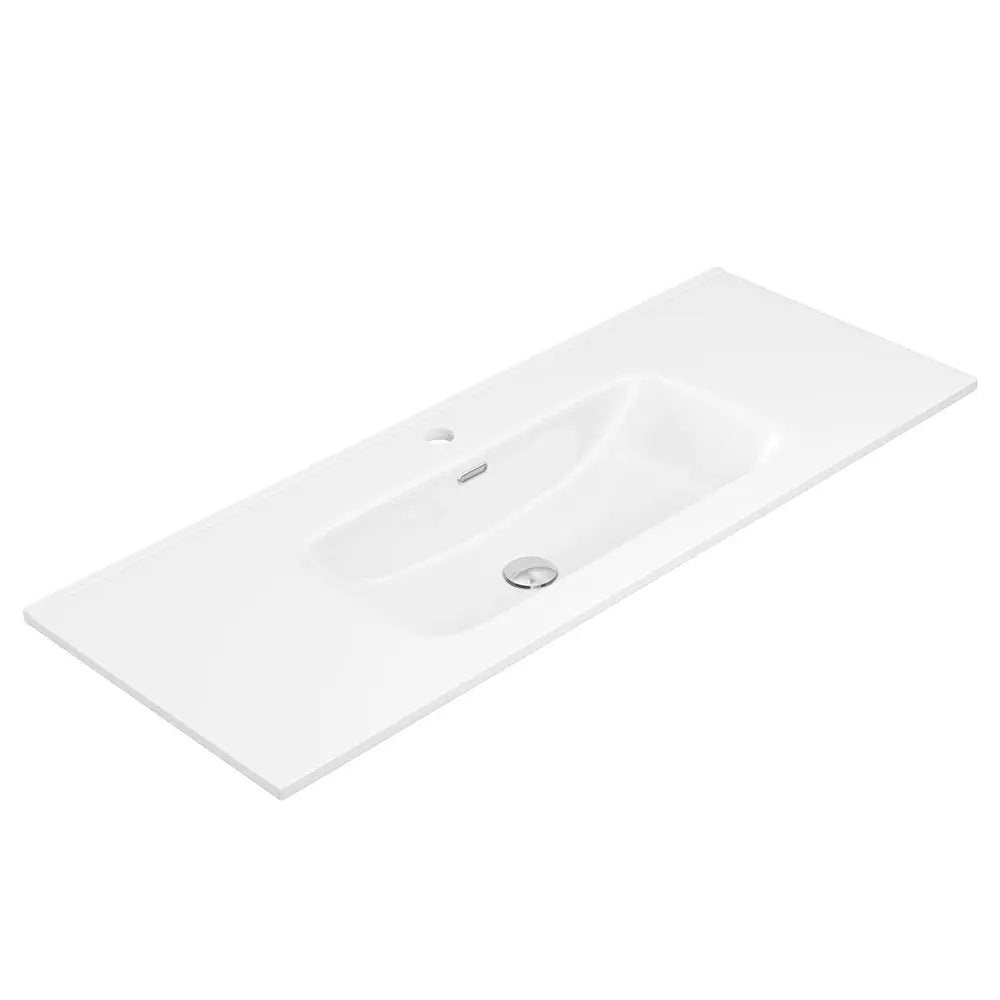 Joli Gloss Full Depth Ceramic Basin Top 1200mm 1-Tap-Hole fienza
