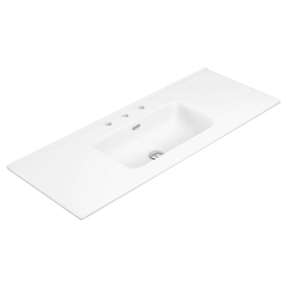 Joli Matte Full Depth Ceramic Basin Top 1200mm 3-Tap-Hole fienza
