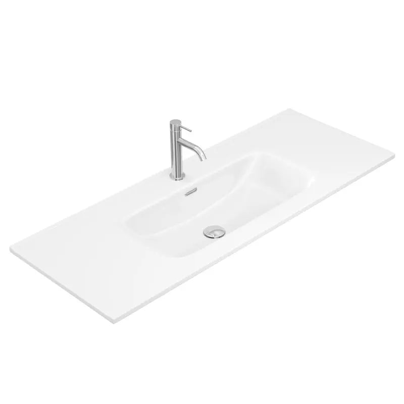 Joli Gloss Full Depth Ceramic Basin Top 1200mm 1-Tap-Hole fienza