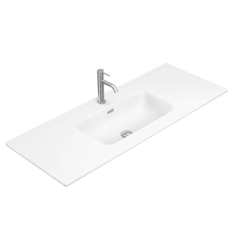 Joli Matte Full Depth Ceramic Basin Top 1200mm 1-Tap-Hole fienza