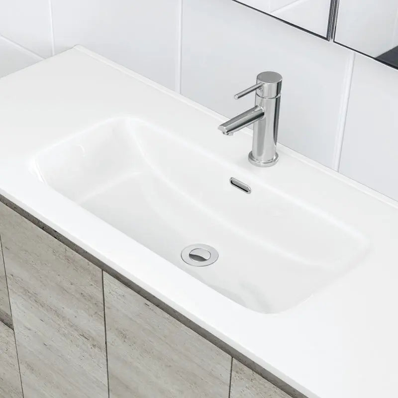 Joli Gloss Full Depth Ceramic Basin Top 1200mm 1-Tap-Hole fienza