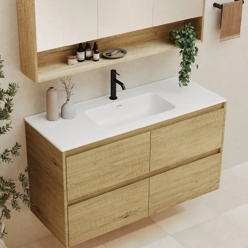 Joli Matte Full Depth Ceramic Basin Top 1200mm 1-Tap-Hole fienza