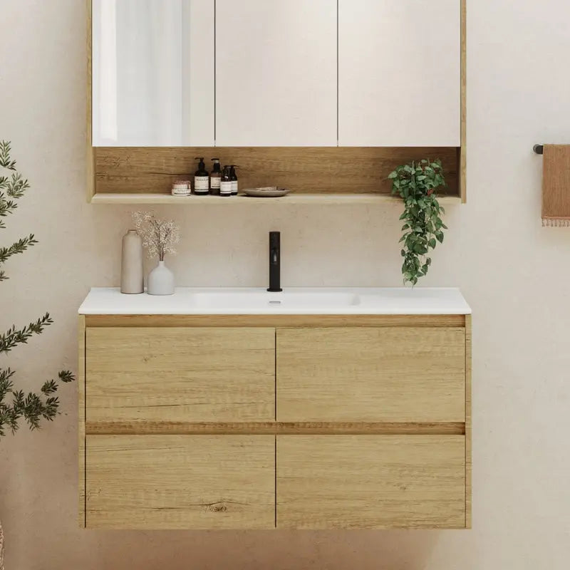 Joli Matte Full Depth Ceramic Basin Top 1200mm 1-Tap-Hole fienza