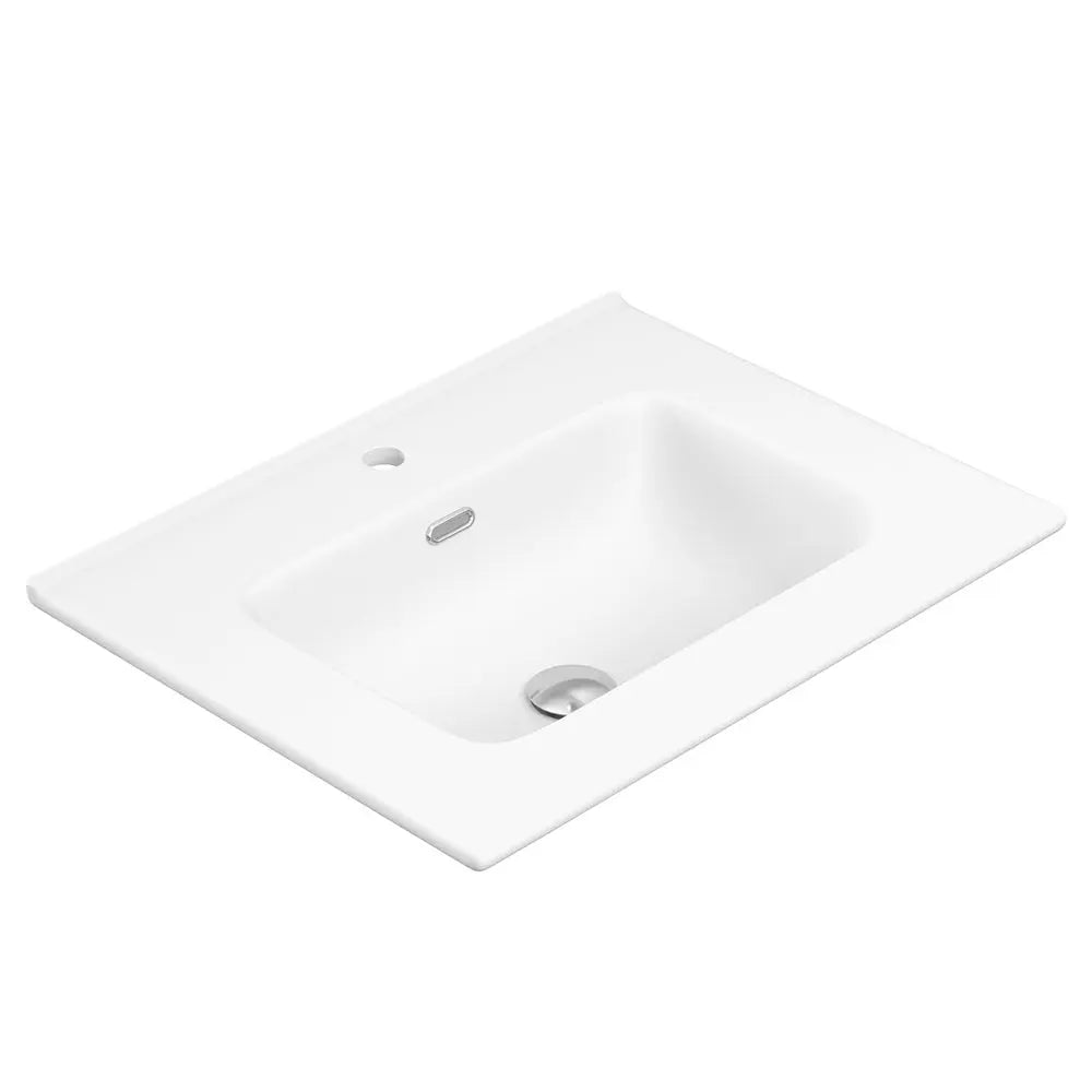 Joli Matte Full Depth Ceramic Basin Top 600mm 1-Tap-Hole fienza
