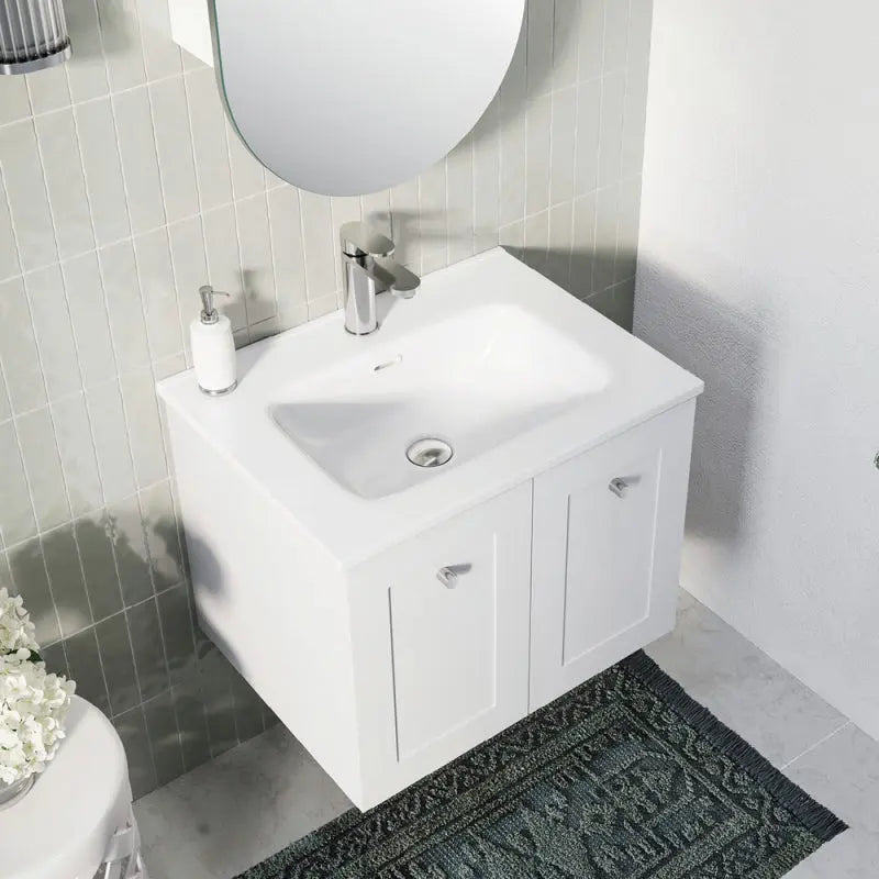 Joli Gloss Full Depth Ceramic Basin Top 600mm 1-Tap-Hole fienza