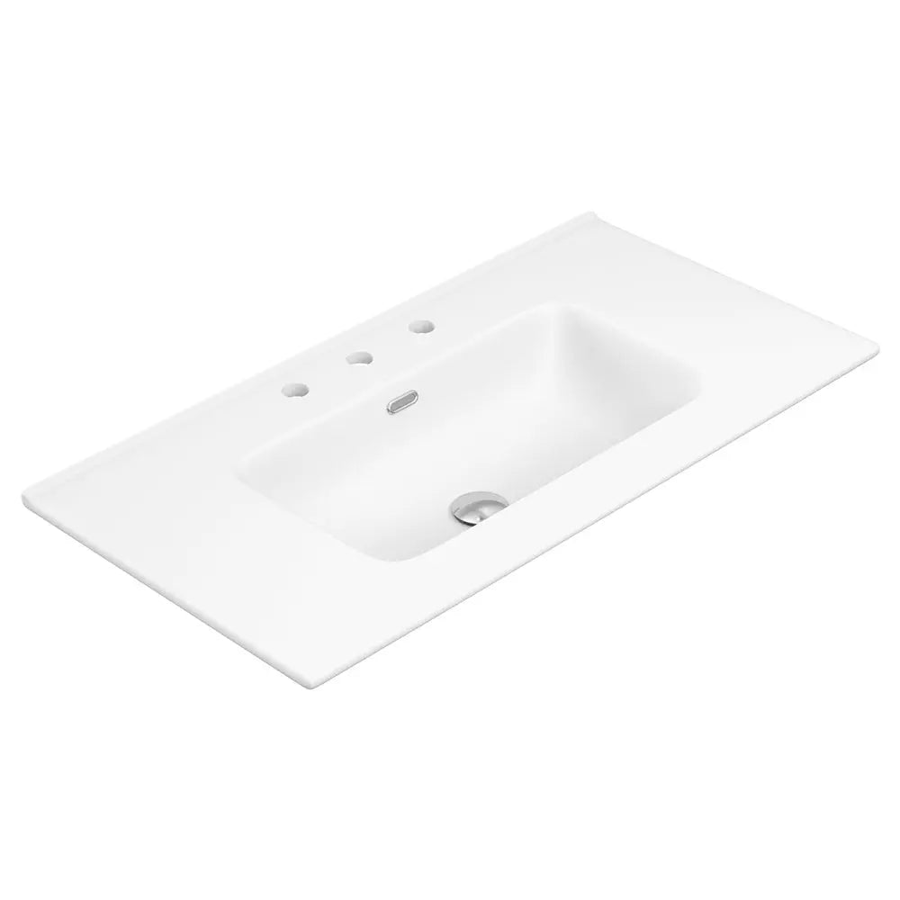 Joli Matte Full Depth Ceramic Basin Top 900mm 3-Tap-Hole fienza