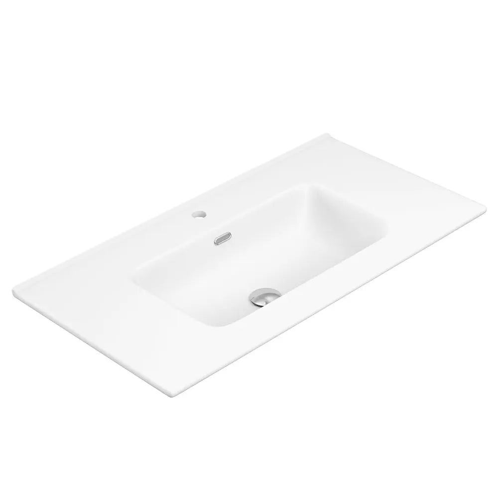 Joli Matte Full Depth Ceramic Basin Top 900mm 1-Tap-Hole fienza