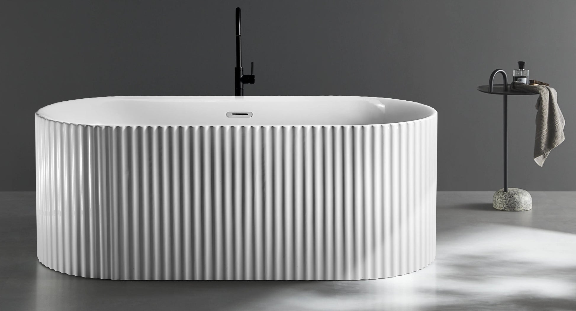 Nyx Fluted Freestanding Bath tub | 1700 x 800mm Bagno D'Oro