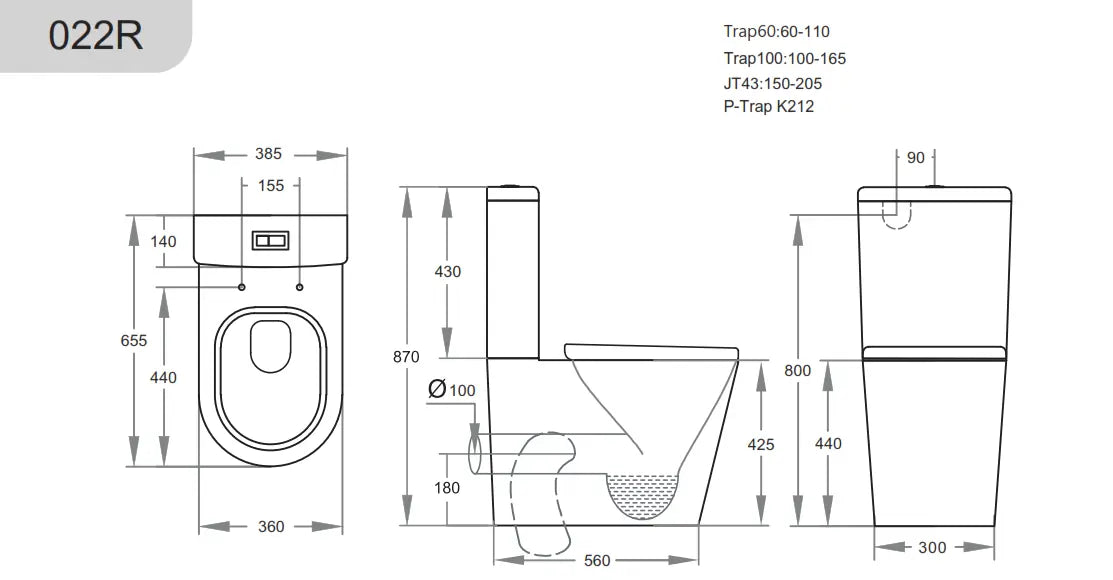 Avis Back to Wall Toilet Suite Poseidonbk