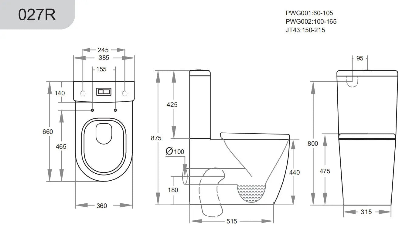 Elvera Rimless Care Toilet Suite Poseidonbk