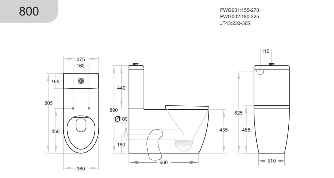 KDK800  Asta Care Rimless Toilet Suite Poseidonbk