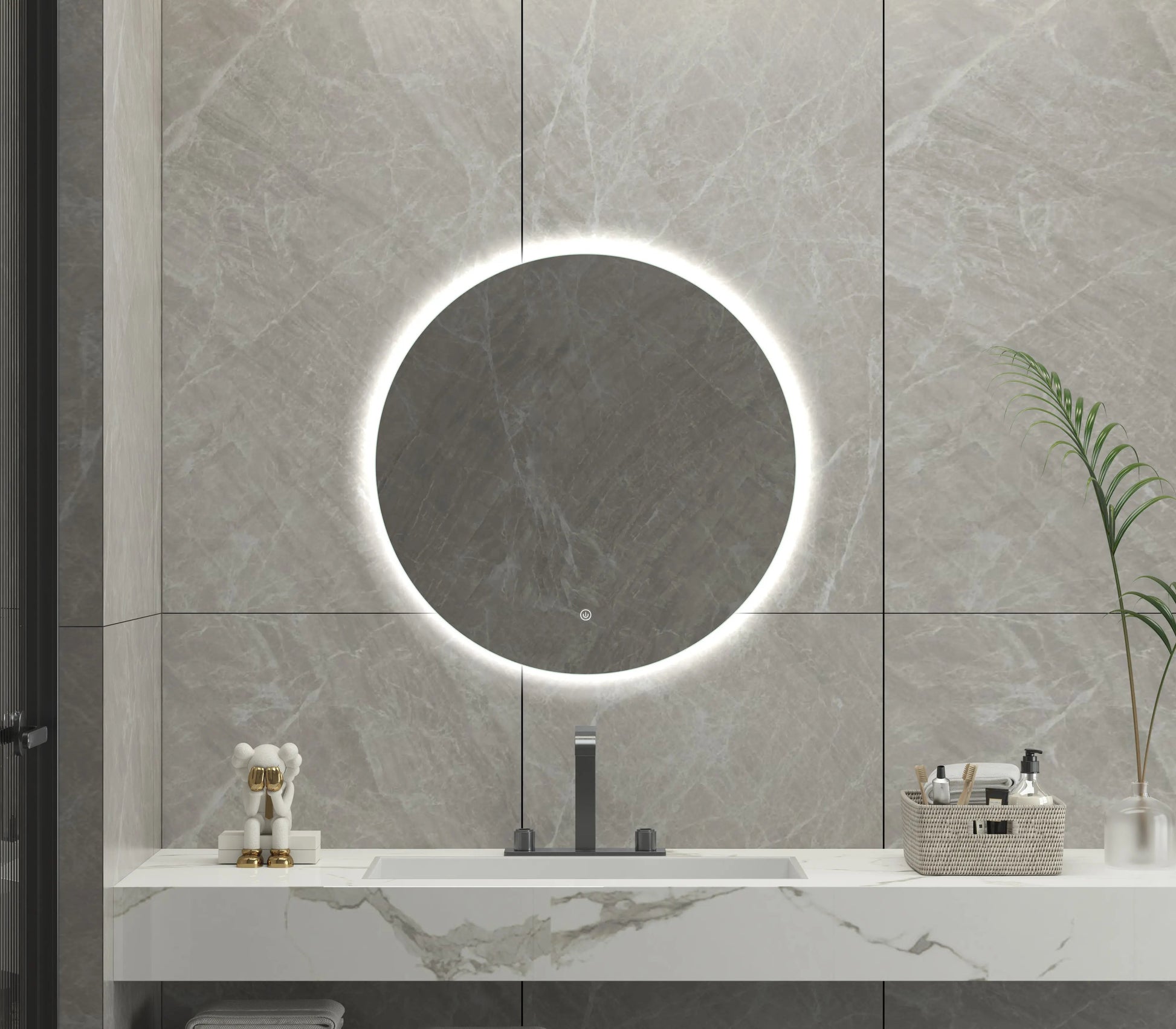 Evelyn Round Frameless LED Mirror | 800 x 800 mm Bagno D'Oro