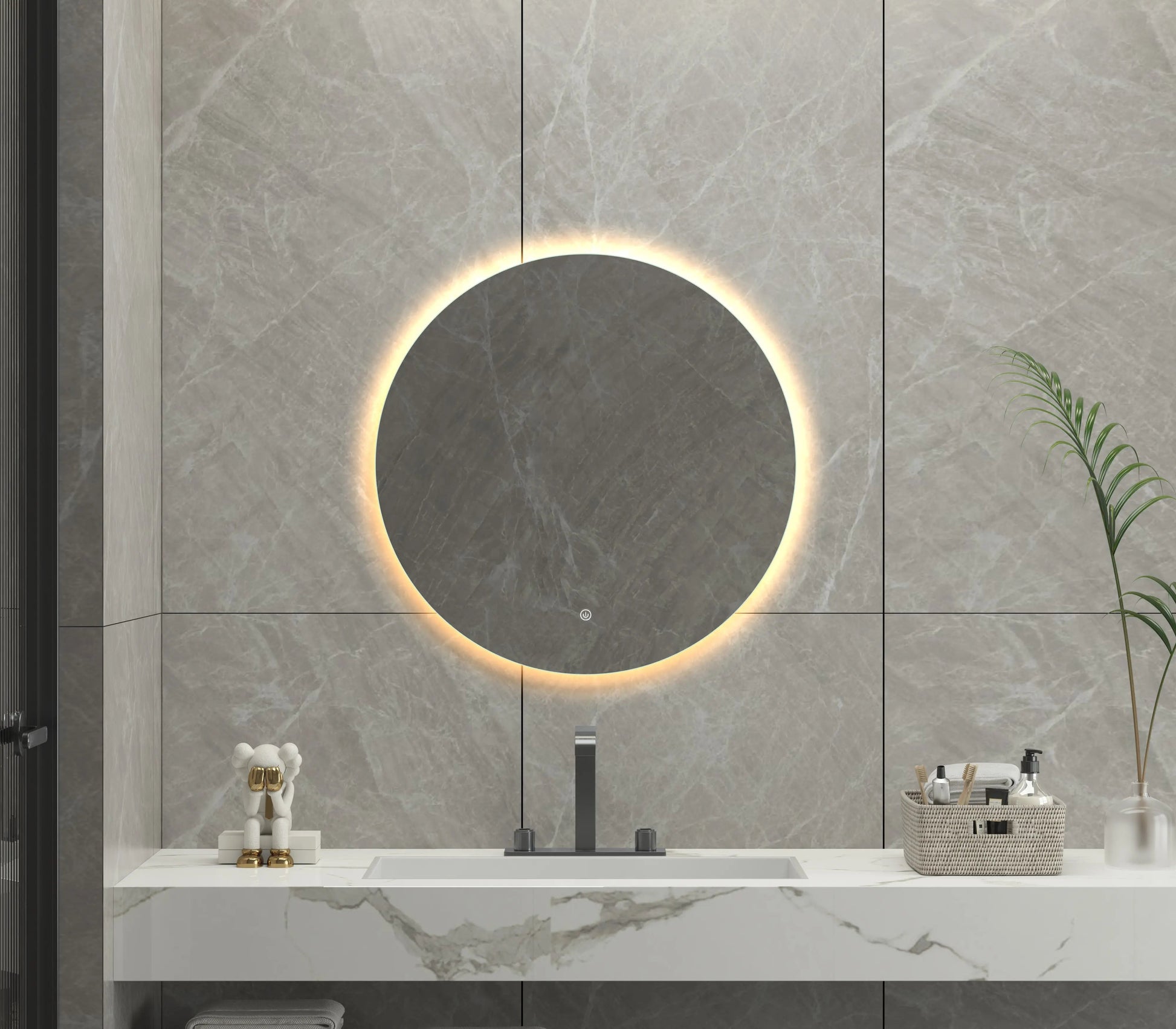 Evelyn Round Frameless LED Mirror | 800 x 800 mm Bagno D'Oro