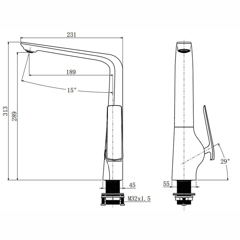ESPERIA - Chrome Kitchen Mixer Aquaperla
