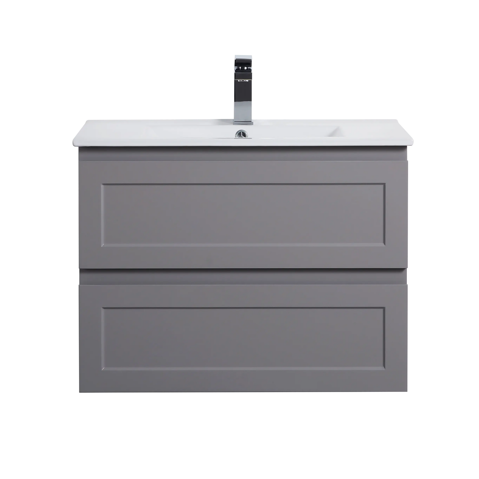 Fremantle PVC Wall Hung Cabinet Vanity 750mm (Matte Grey) Poseidon