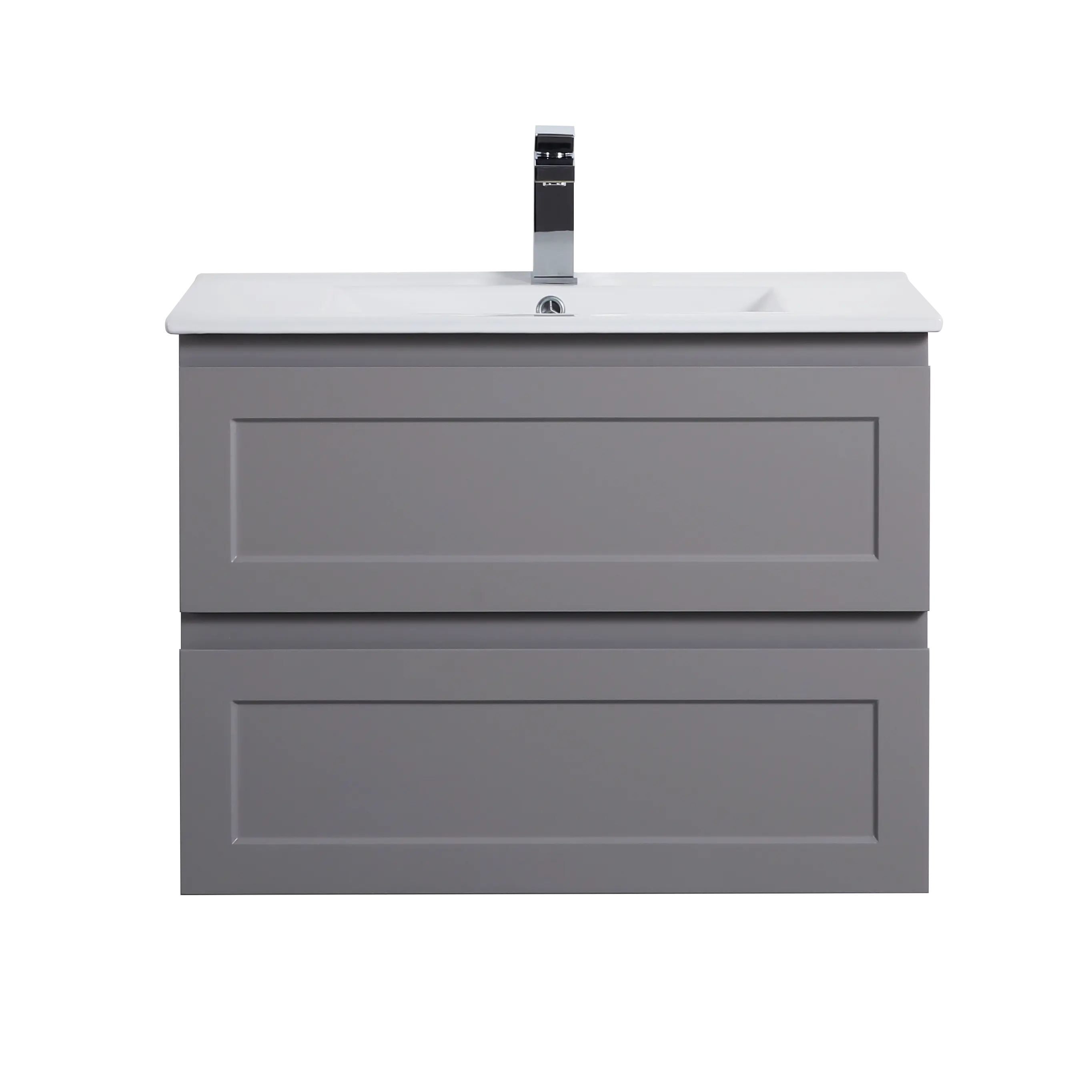 Fremantle PVC Wall Hung Cabinet Vanity 750mm (Matte Grey) Poseidon