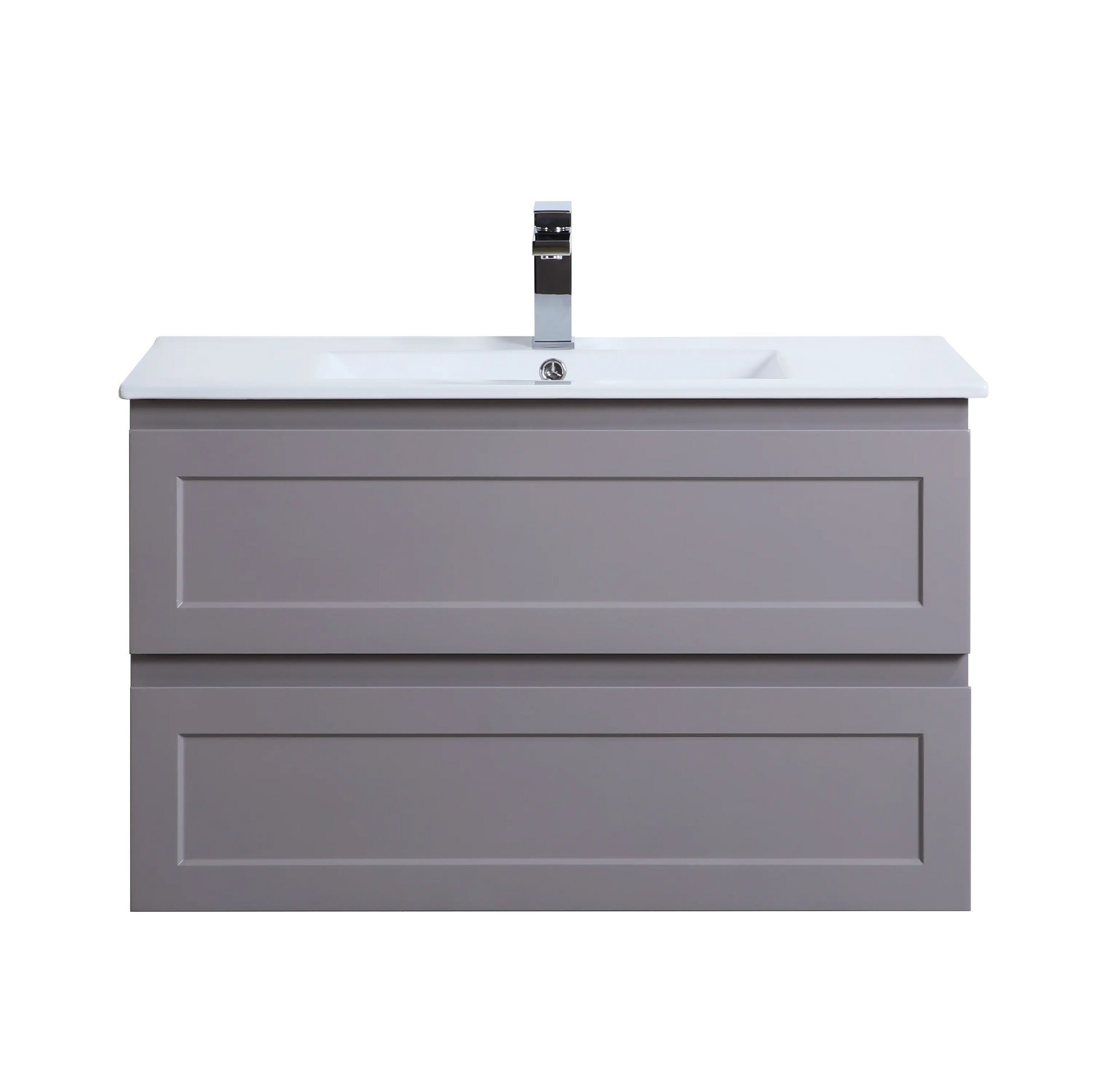 Fremantle PVC Wall Hung Cabinet Vanity 900mm (Matte Grey) Poseidon