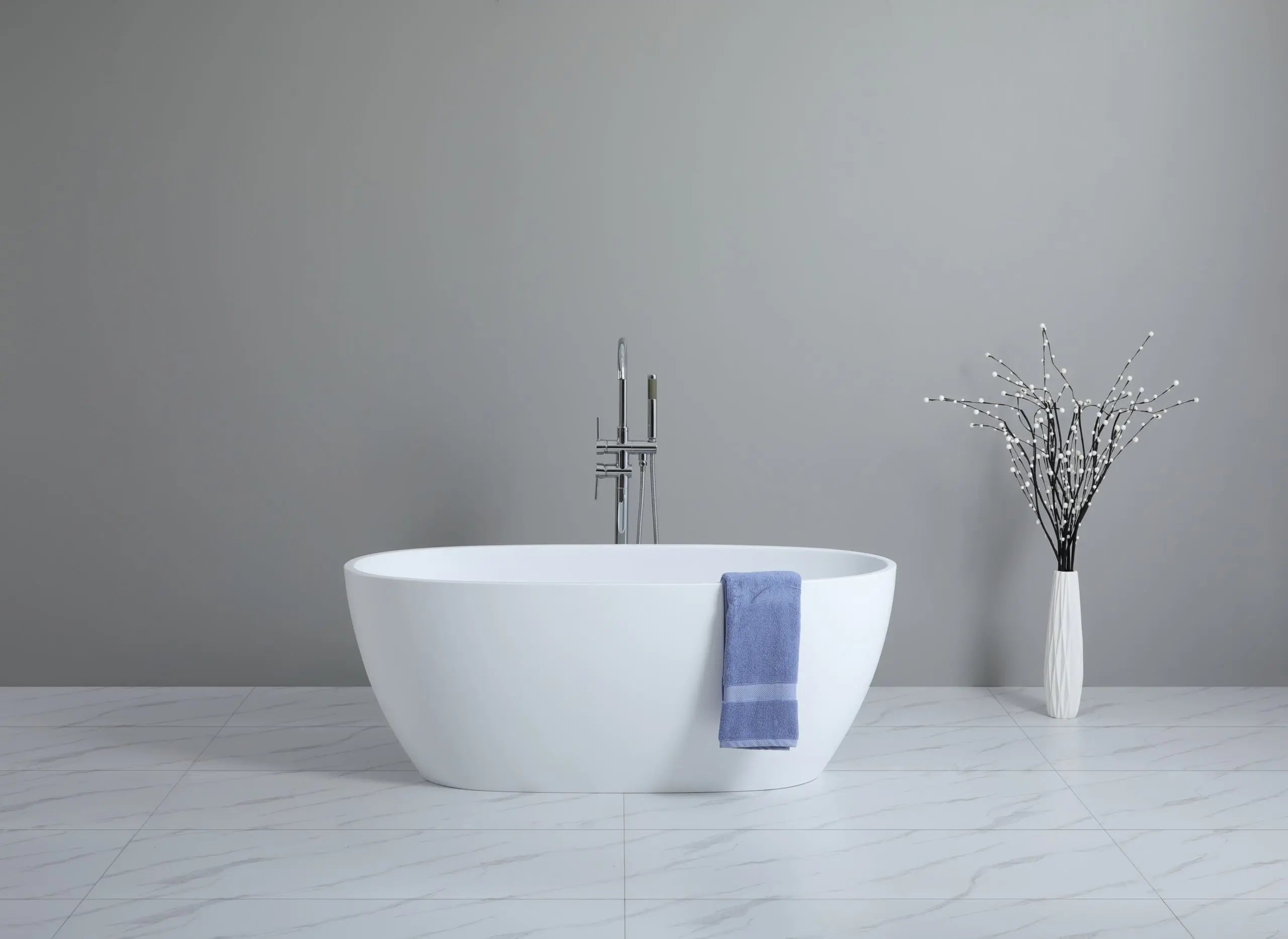 Stella Matte White Free Standing Bathtub 1500*750*590mm Poseidonbk