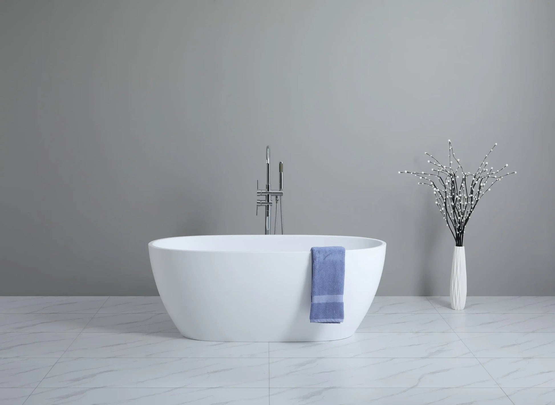 Stella Matte White Free Standing Bathtub 1700*810*590mm Poseidonbk