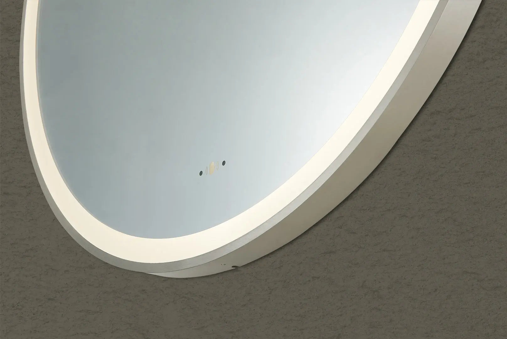 Luna Brushed Nickel Round Touchless 600 X 600 Framed LED Mirror - Three Light Temperatures Poseidonbk