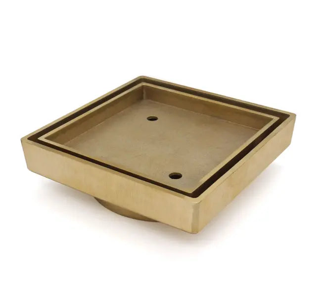 115x115x35mm Gold Tile Insert Drain Aquaperla