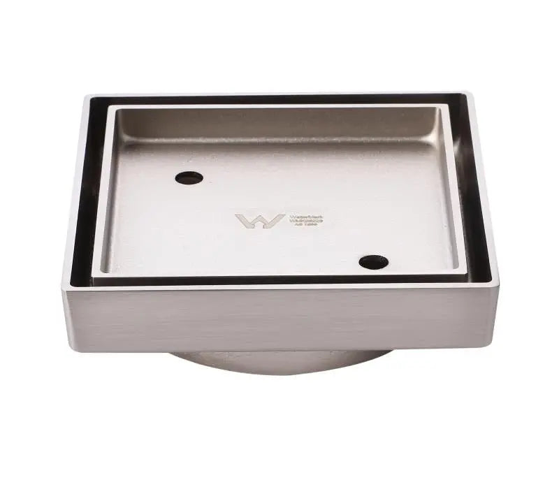115x115x35mm Brushed Nickel Tile Insert Drain Aquaperla