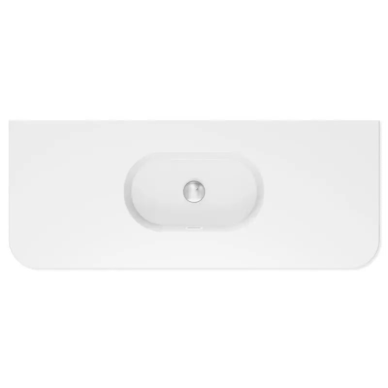 Lola Gloss Full Depth Curved Ceramic Basin Top 1200mm No-Tap-Hole fienza