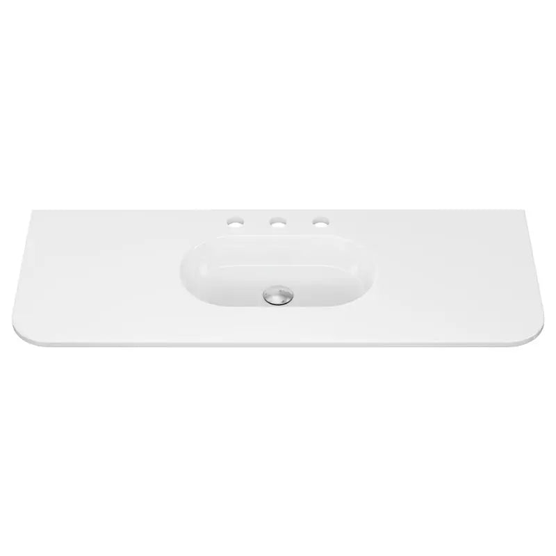 Lola Gloss Full Depth Curved Ceramic Basin Top 1200mm 3-Tap-Hole fienza