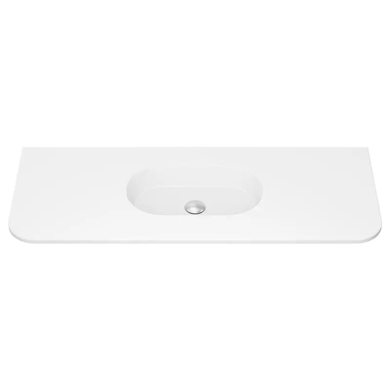 Lola Matte Full Depth Curved Ceramic Basin Top 1200mm No-Tap-Hole fienza