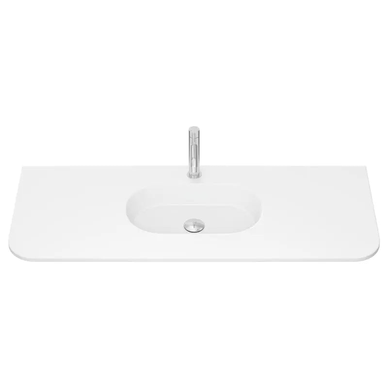 Lola Matte Full Depth Curved Ceramic Basin Top 1200mm 1-Tap-Hole fienza